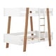 preview thumbnail 8 of 6, Wood Twin Size Bunk Bed with Built-in Ladder and 4 Wood Color Columns