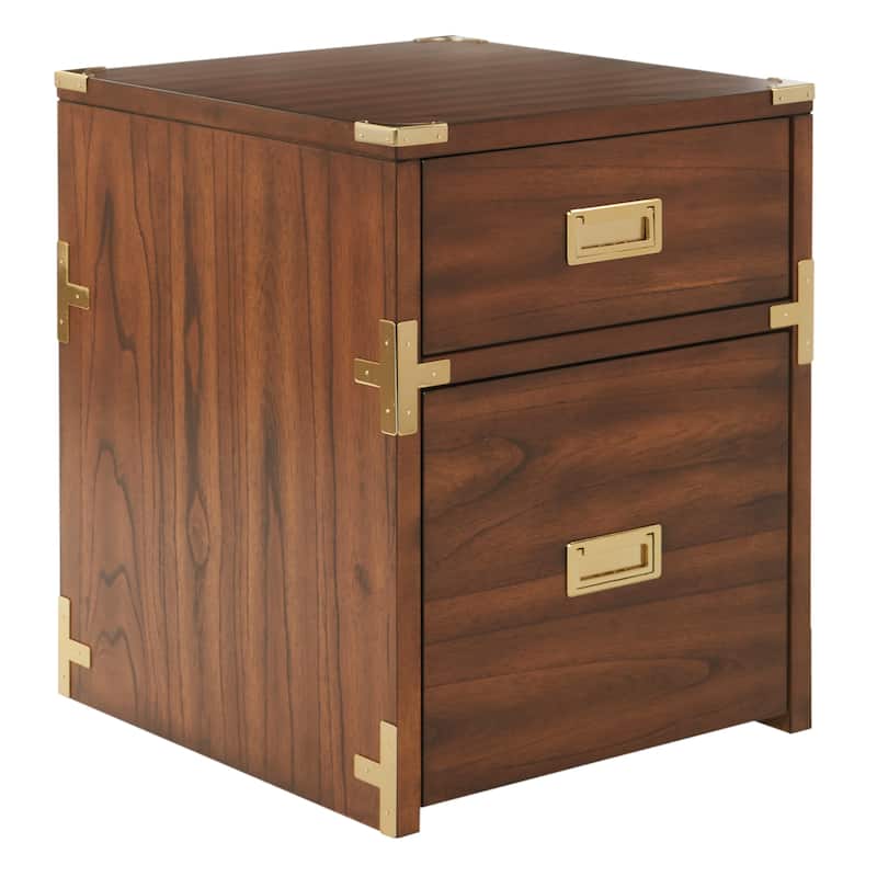 OSP Home Furnishings Wellington 2 Drawer File Cabinet - Brown