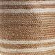 LR Home Montego Striped Natural Jute 17-inch Storage Basket - 17" x 17" x 17"