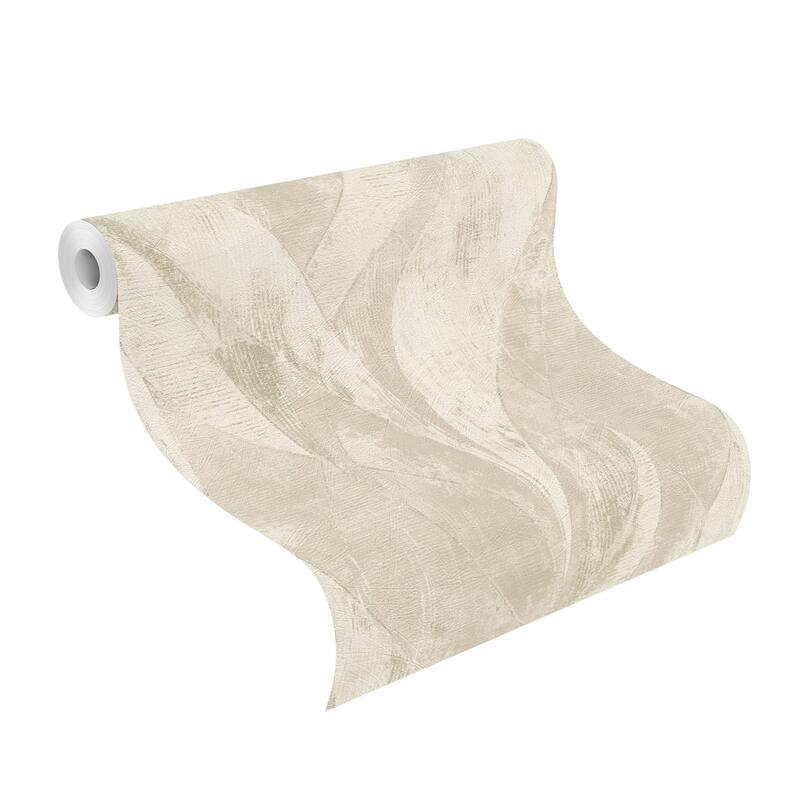 Advantage Blake Light Grey Leaf Wallpaper - 20.9 x 396 x 0.025