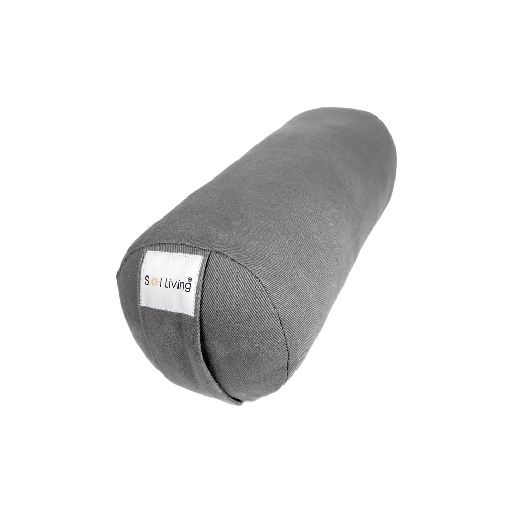 Sol Living Cylindrical Yoga Bolster Mini Meditation Cushion - Cotton - 14" x 6" x 6"