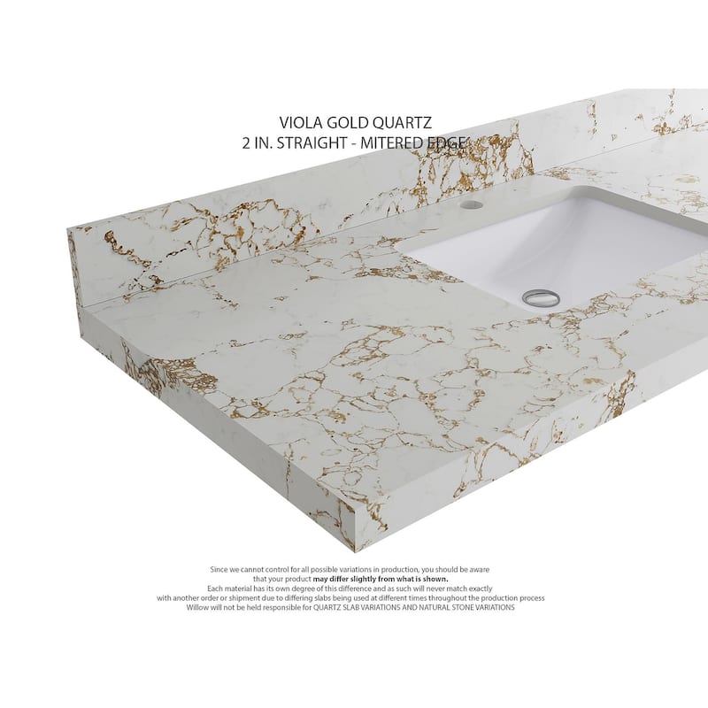 Willow Collections 60 in. W x 22 in. D Charlotte Double Sink Bathroom Vanity with Countertop