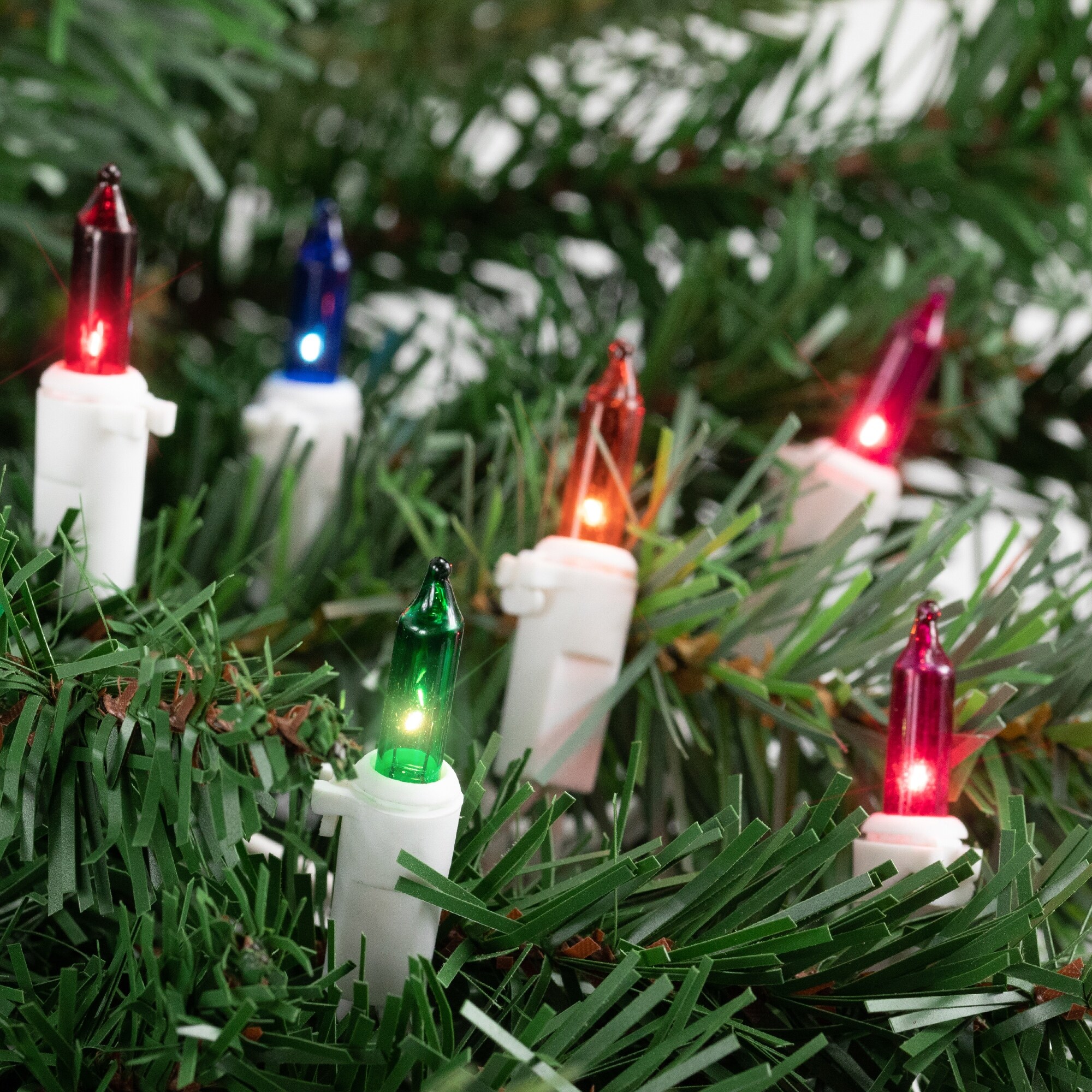 White wire christmas tree lights hot sale