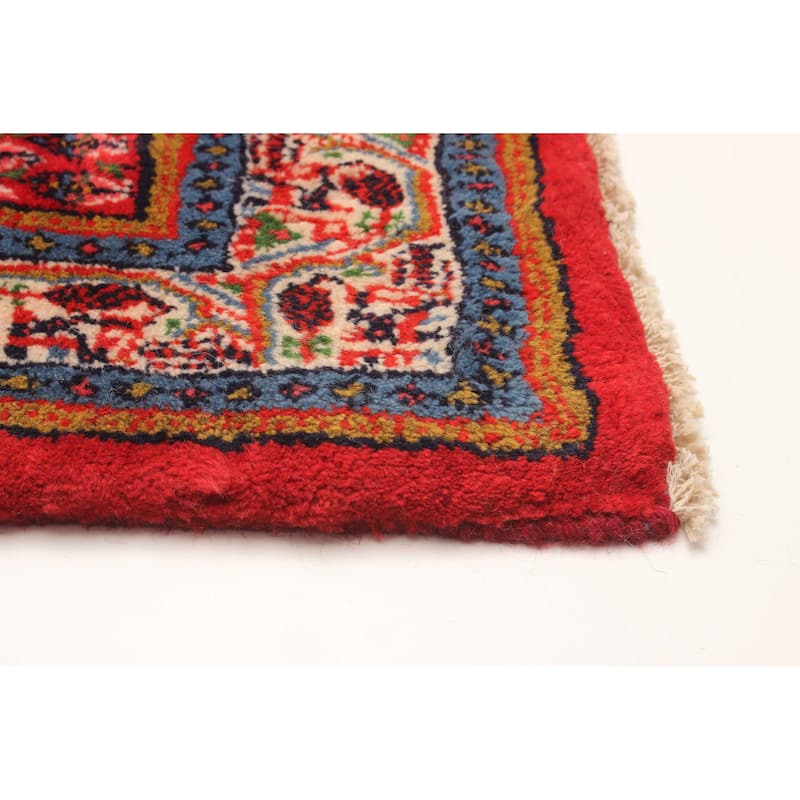ECARPETGALLERY Hand-knotted Andelz Red Wool Rug - 3'5 x 9'8