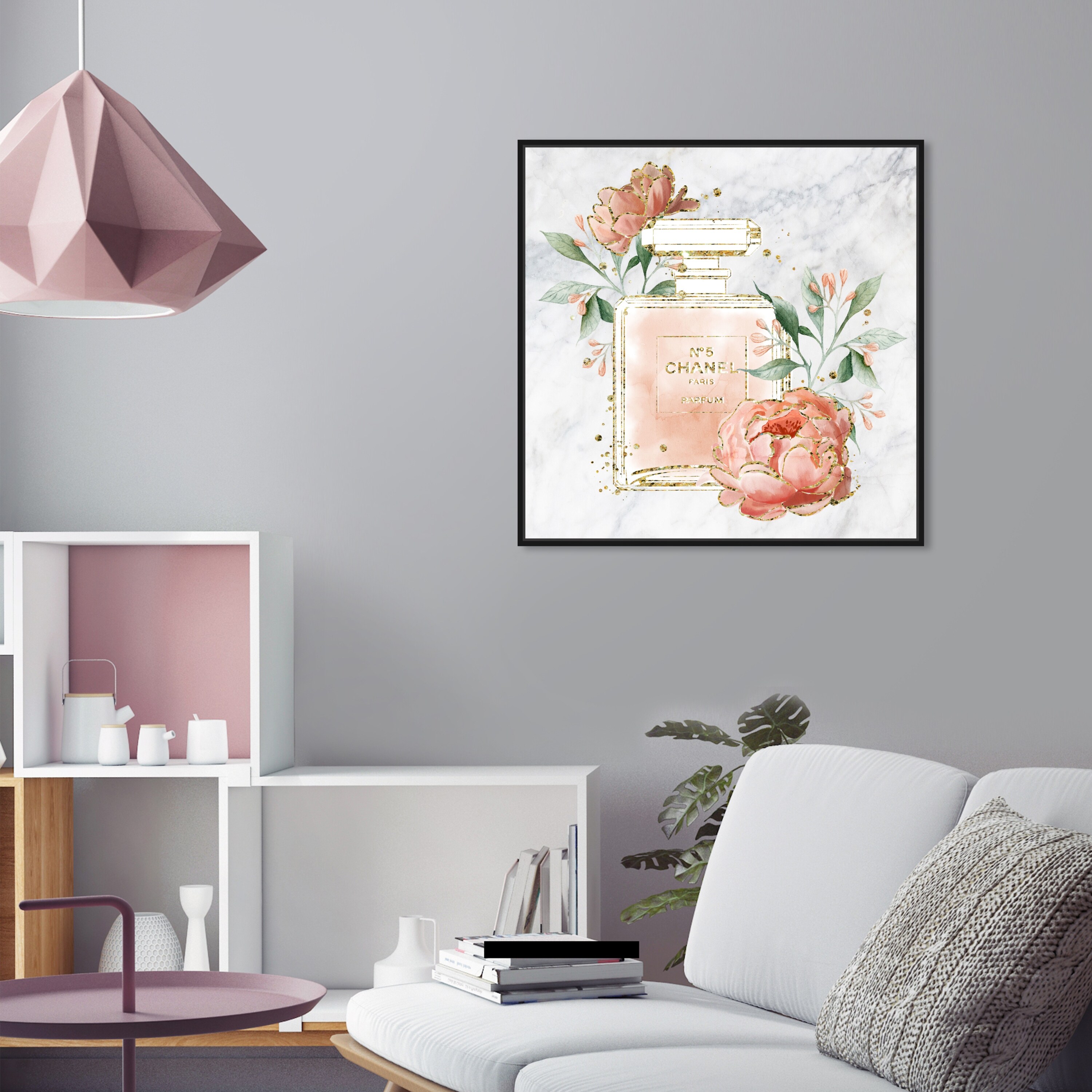 Oliver Gal 'Blush Perfume Florals' Fashion and Glam Wall Art