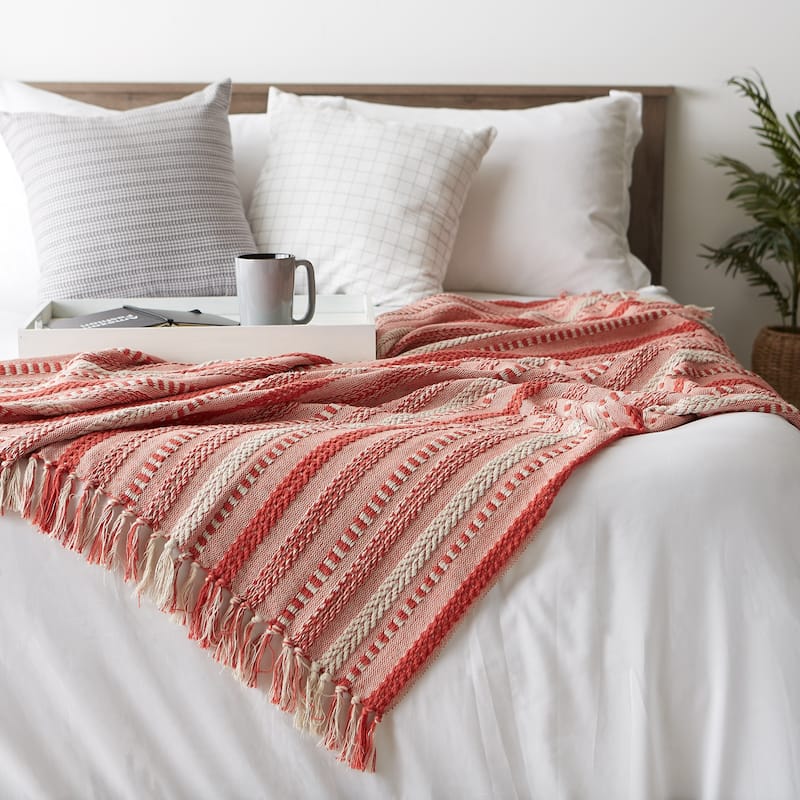 DII Braided Stripe Decorative Throw