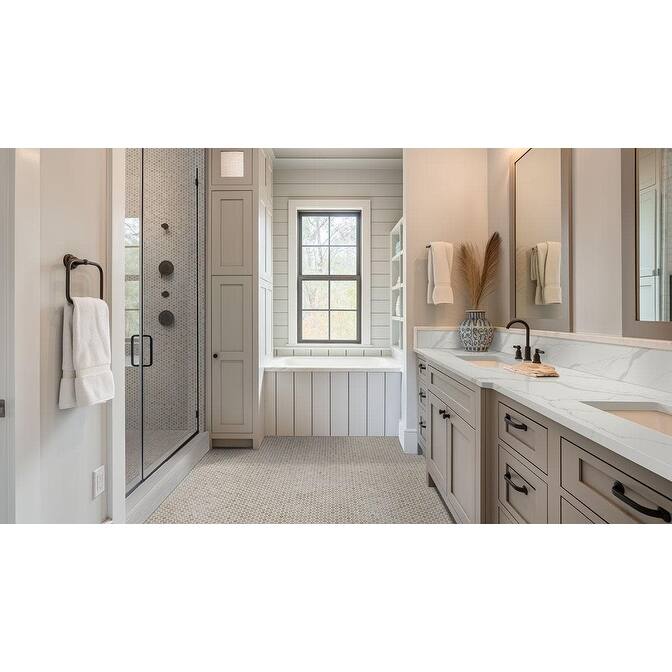 Ackland AKM-P-13X11RDM-CA 11" x 11" Porcelain Penny Floor and Wall - Calico