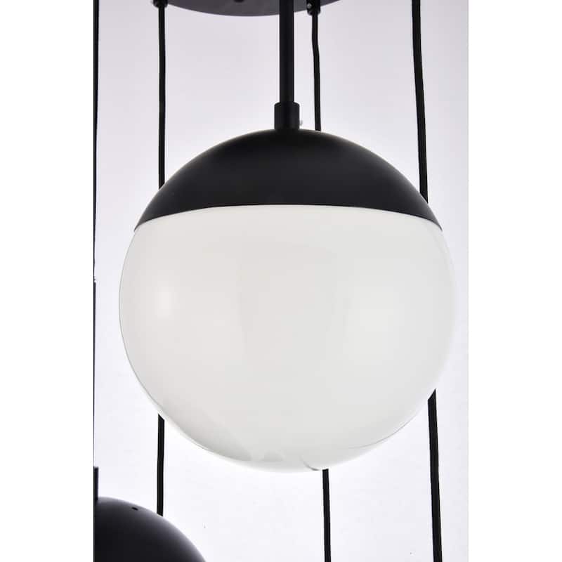 5-Light 18 inch Pendant with Frosted White Glass