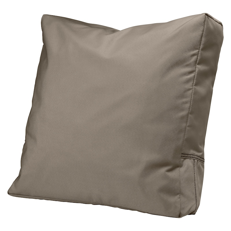 Ravenna Water-Resistant Patio Lounge Chair/Loveseat Back Cushion - 25"W x 22"H x 4"Thick - Dark Taupe
