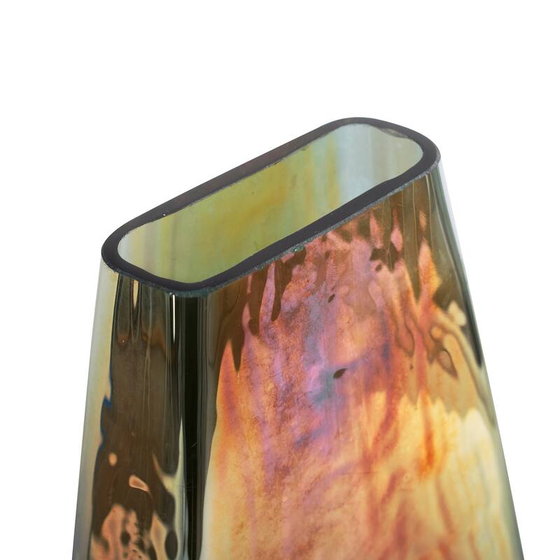 Allan Andrews Handmade Contemporary Burnished Iridescent Decorative Glass Vase