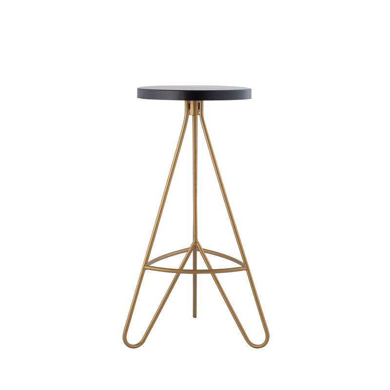 Chronos 30" Modern Industiral Iron Tripod Backless Bar Stool, by JONATHAN Y