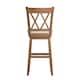 Eleanor Double X Back Wood Swivel Bar Stool by iNSPIRE Q Classic