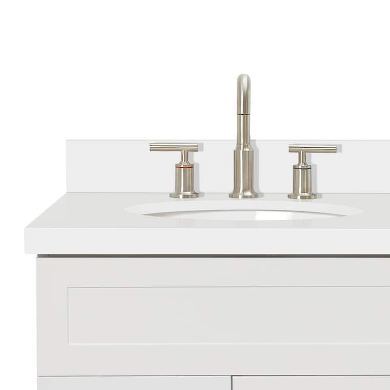 Ariel F037SLWQOVO Hamlet 37" Free Standing Single Basin Vanity Set