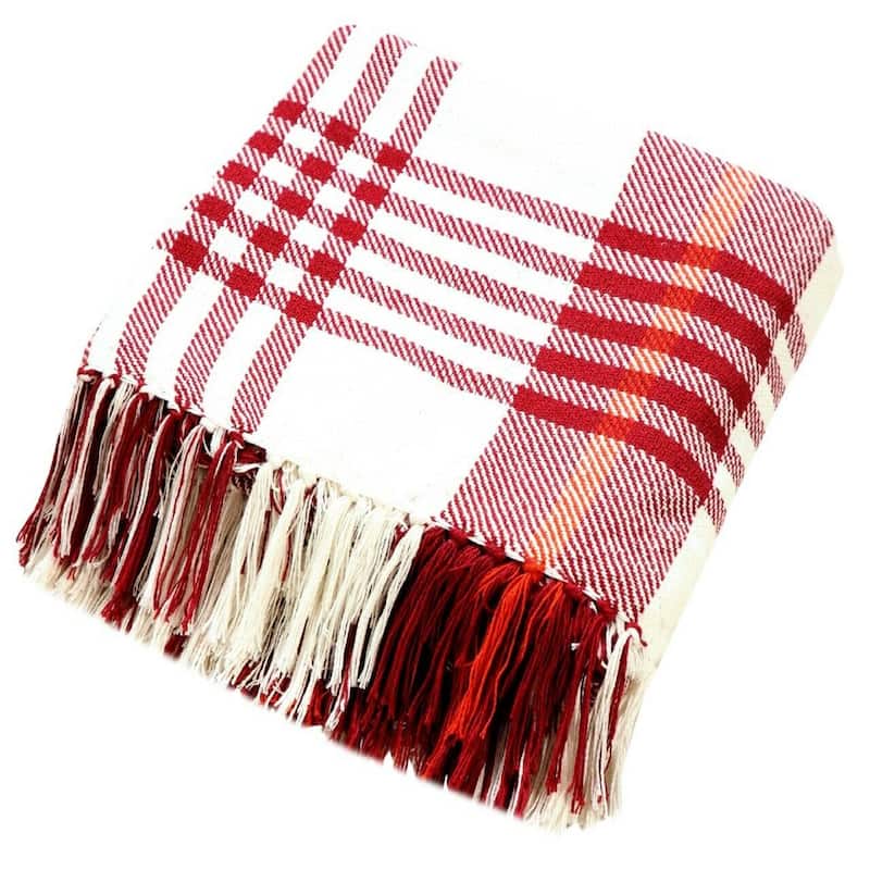 Luxurious 100% Ringspun Cotton Throw Blanket Hand loom Stone Wash -(50' x 60')