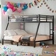 preview thumbnail 1 of 11, Metal Full XL over King Bunk Bed for Teens and Adults,Space-Saving/Noise Reduced/No Box Spring Needed Black