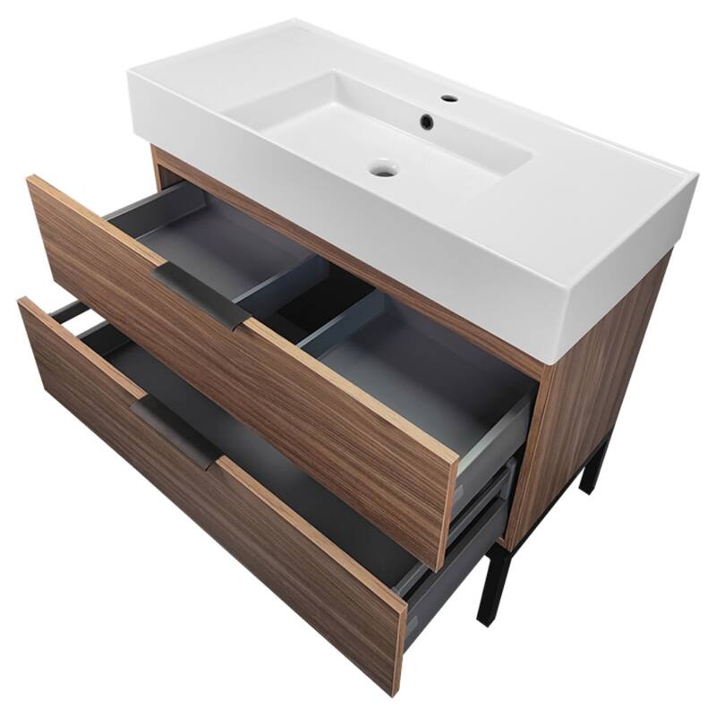 Nameeks Derin-4018 Derin 40" Free Standing Single Basin Vanity Set