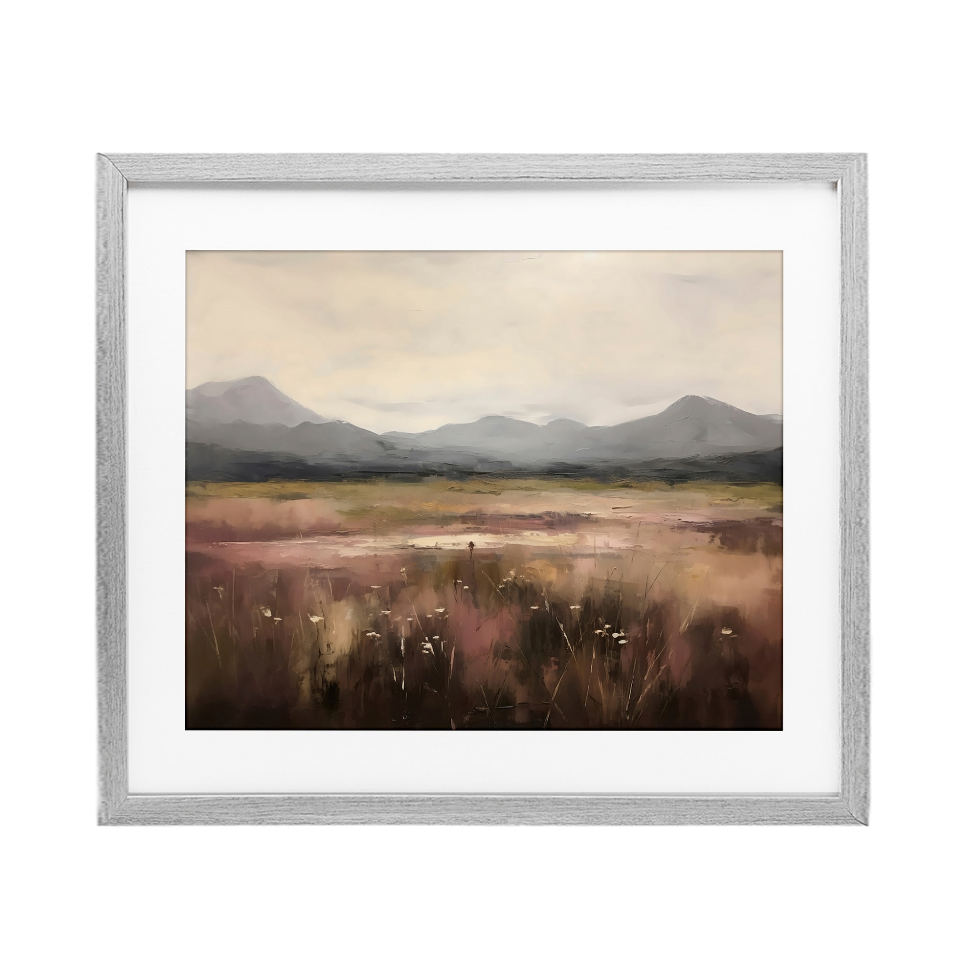 Stupell Flower Field Mountain Under Glass Framed Design By Creative Studio