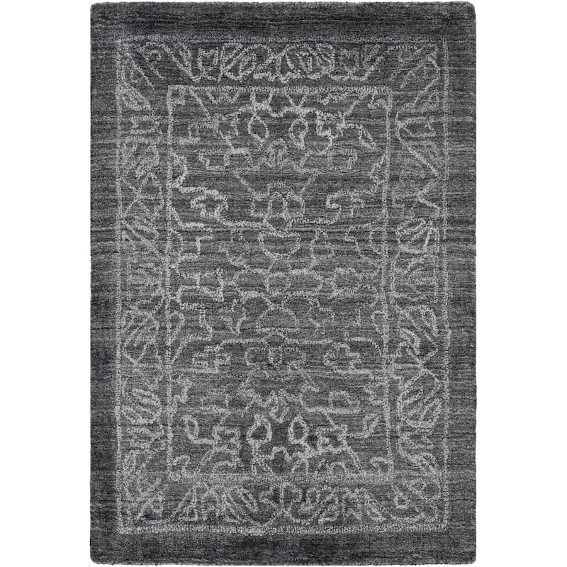 Surya Dove Hand-loomed Viscose Area Rug - 2' x 3' - Black