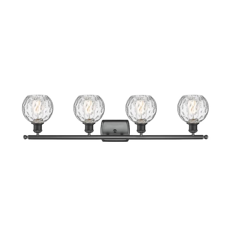 Innovations Lighting Athens Water Glass - 4 Light 36" Bath Vanity Light - 6"Shade