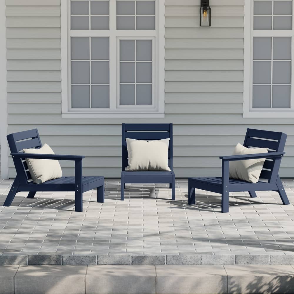 Birchwood All Weather HDPE Outdoor Patio Deep Seating Sofa (3-Piece)