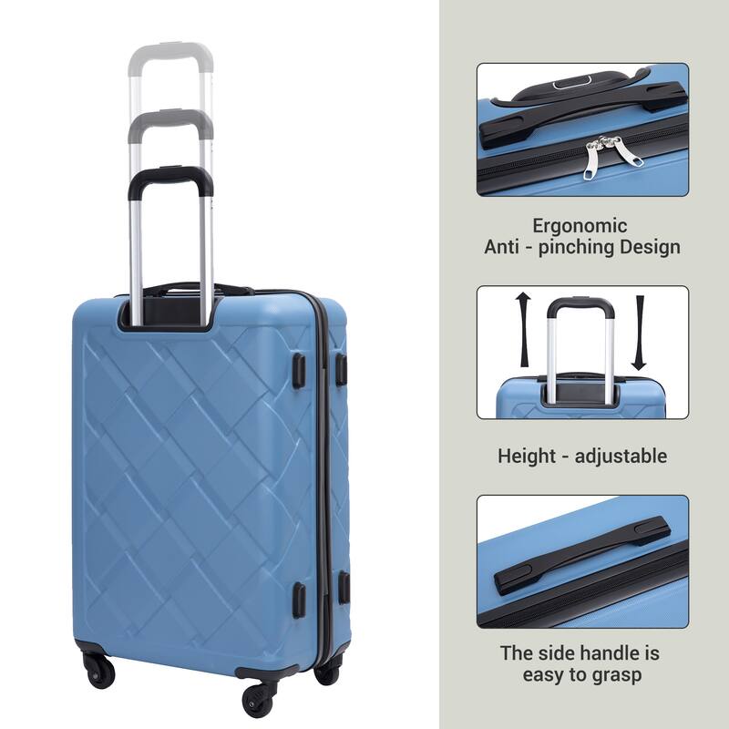 Hardshell Suitcase with Spinner Wheels ABS Luggage Sets Lightweight Durable Suitcase