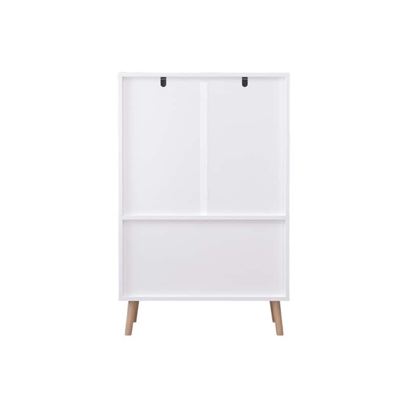 Kids Toy Storage Cabinet with Doors and Open Shelf
