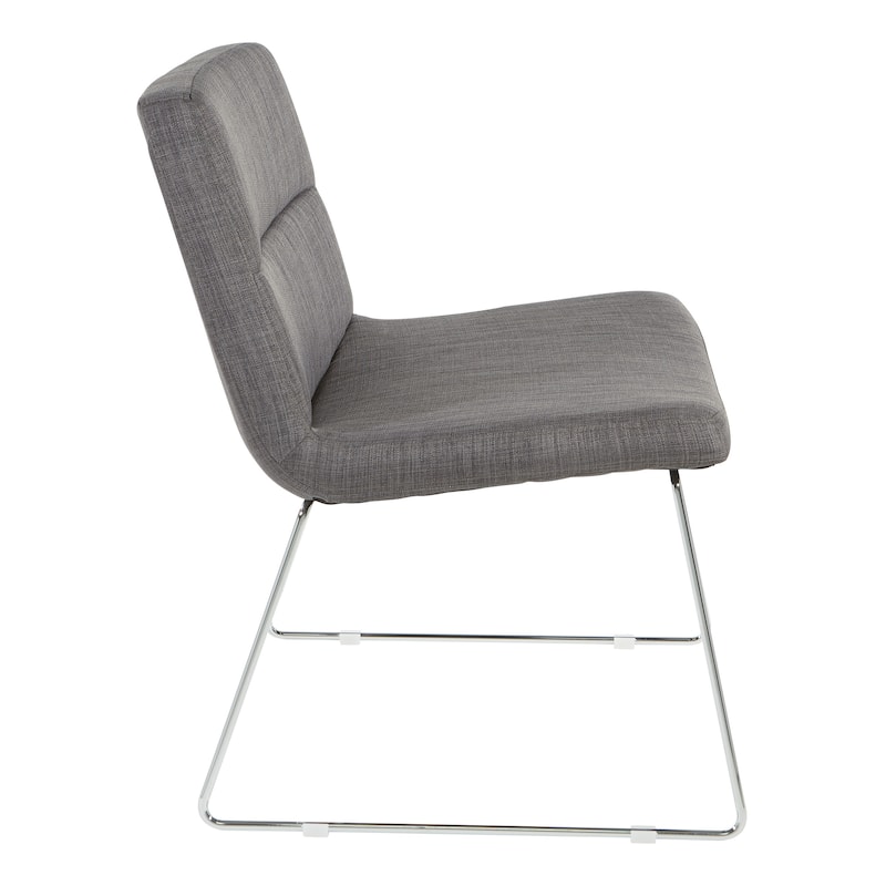 Thompson Upholstered Lounge Chair with Chrome Base