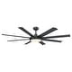 preview thumbnail 9 of 10, 60" Matte Black 8-Blade LED Ceiling Fan with Light and Remote