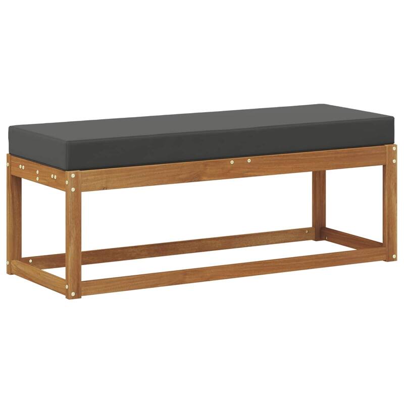 vidaXL Stool Bench Natural and Anthracite 16.93 x 16.93 x 14.57 in