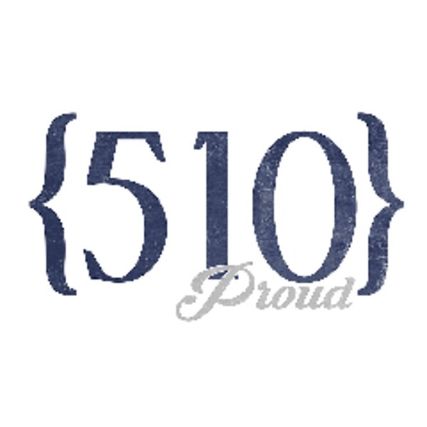 San Francisco California 510 Area Code Blue Lantern Press Artwork Art Print Multiple Sizes Available
