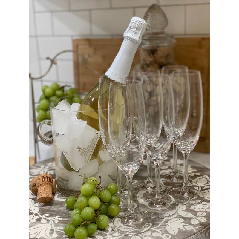 Christopher Knight Set of 4 Fluted Champagne Glass