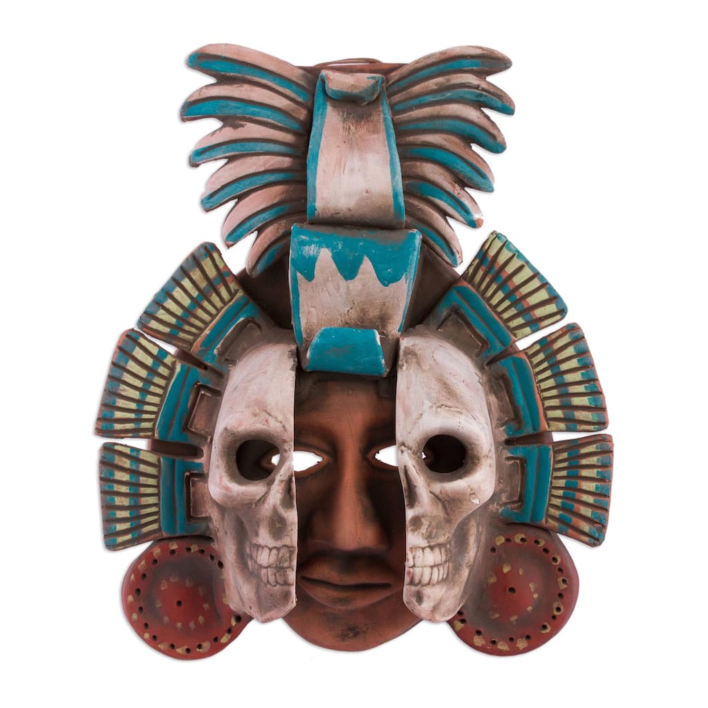 Novica Handmade Life And Death In Teotihuacan Ceramic Mask