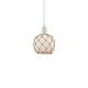 Option Brushed Satin Nickel / White Glass with Brown Rope