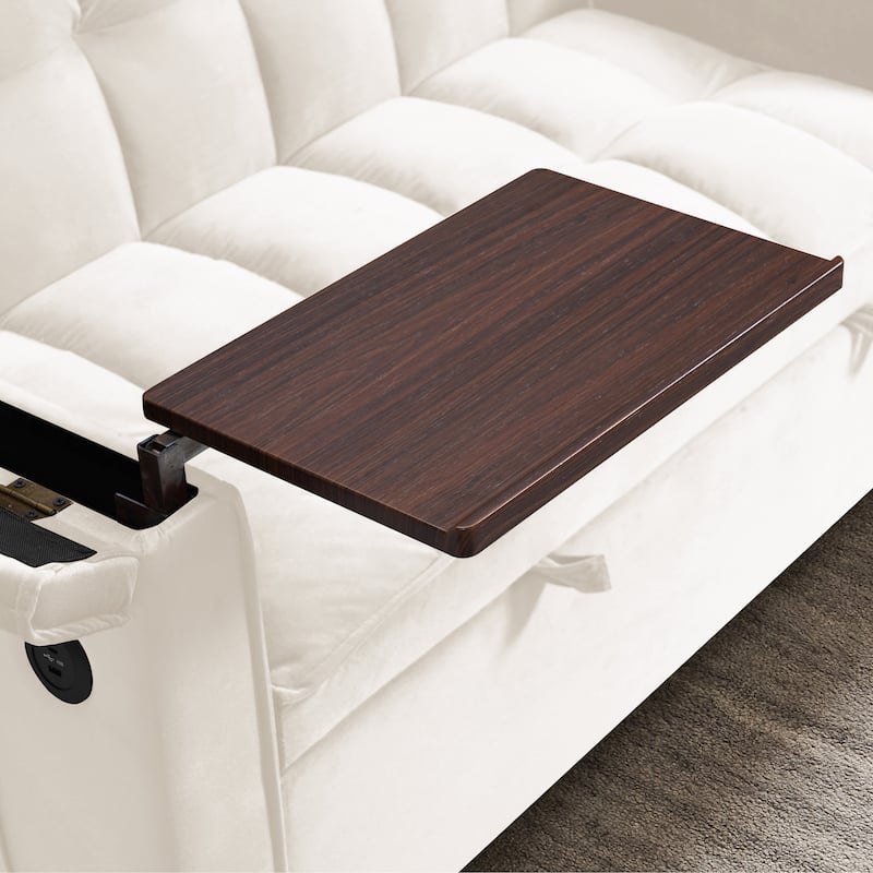 Convertible Sofa Bed, Velvet Sleeper Couch Pull-Out Bed, 55.5'' Loveseat Sleeper Sofa Bed with USB Port and Hidden Side Table