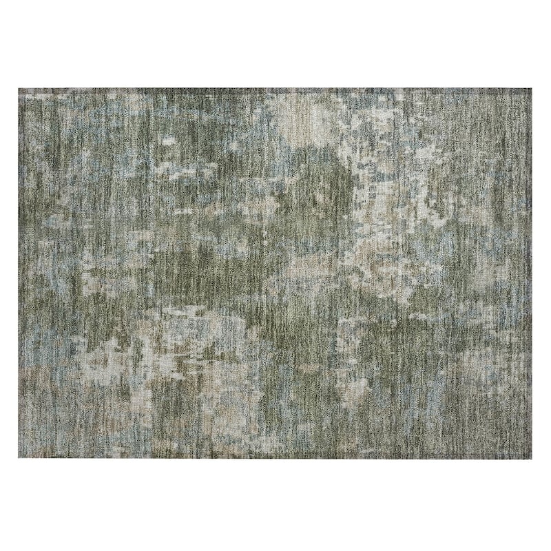Machine Washable Indoor/ Outdoor Ombre Abstract Chantille Rug