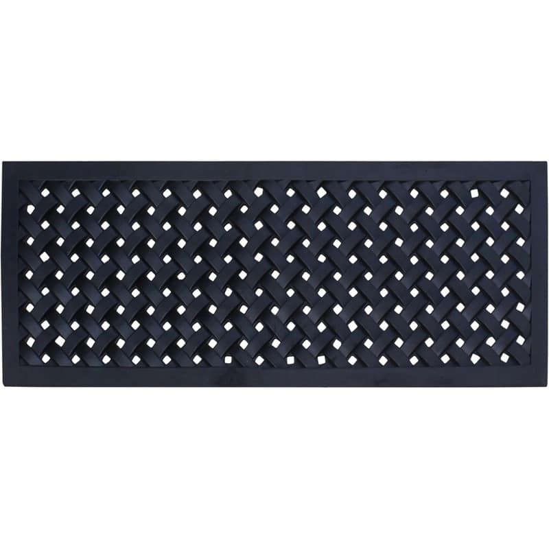 A1HC Heavy Weight Albertina Indoor/Outdoor Durable Rubber Doormat 18"X48", Black - Black