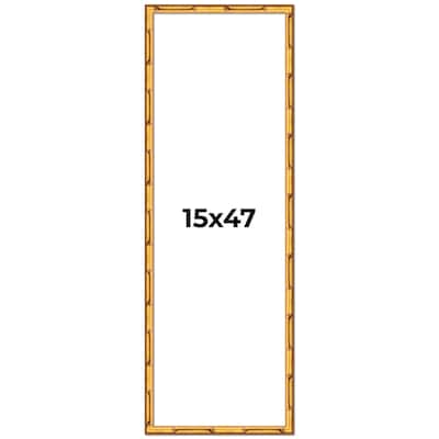 15x47 Frame Gold Bamboo Picture Frame Modern Photo Frame Includes UV Acrylic Shatter Guard Front Acid Free Foam Backing Board