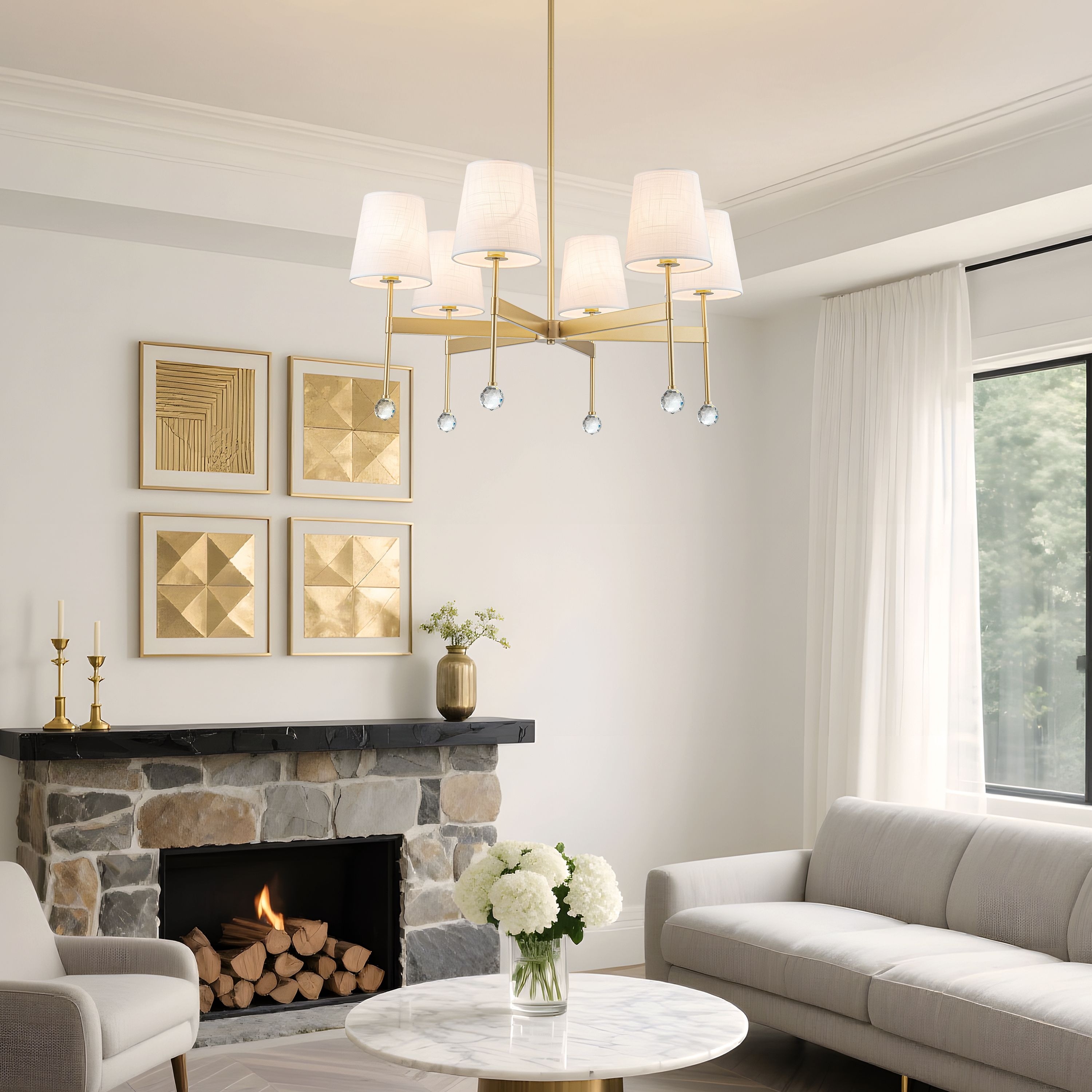 ⭐Sky⭐★ Starsky 6 - Light Dimmable Classic / Traditional Chandelier With