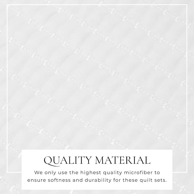 Linery & Co. Detailed Channel Stitch Microfiber Quilt Set With Shams.
