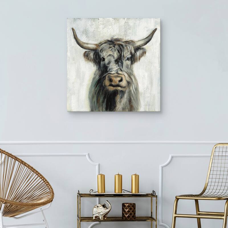 Highland Cow by Silvia Vassileva Canvas Art Print
