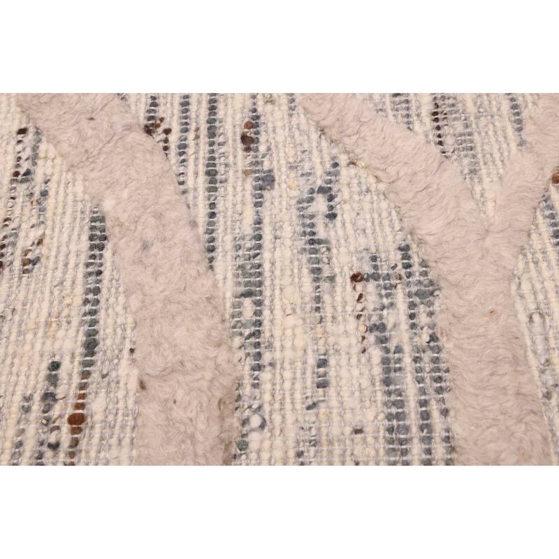 ECARPETGALLERY Hand-knotted Looma Ivory Wool Rug - 8'3 x 9'10