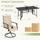 preview thumbnail 47 of 174, Patio Dining Set, Outdoor Dining Table and Chairs Set with Textilene Chairs, Adjustable Umbrella Hole for Garden, Backyard