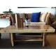 preview thumbnail 2 of 3, Chic Teak Suar Live Edge Slab Coffee Table With Shelf