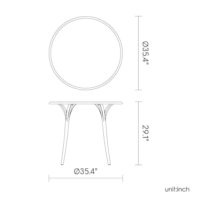 Chloe Resin All-Weather Garden Table