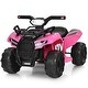 preview thumbnail 13 of 48, Costway 6V Kids ATV Quad Electric Ride On Car Toy Toddler with LED - See details Pink