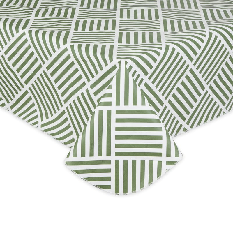 Artichoke Grid Vinyl Tablecloth