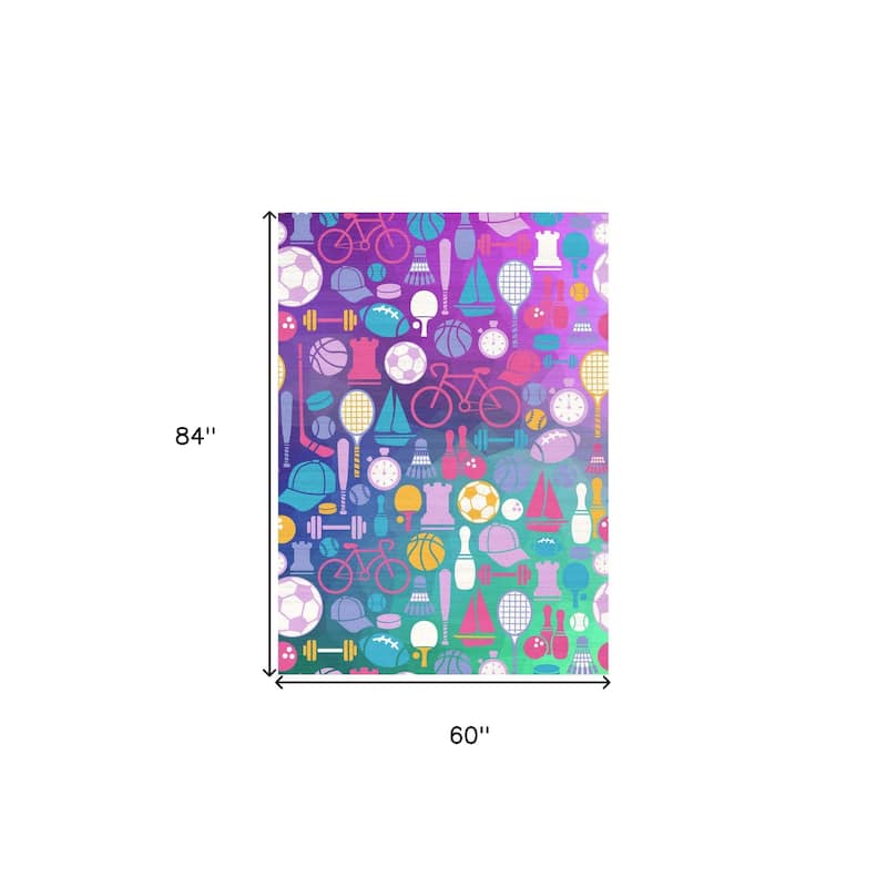 HomeRoots Juvenile/Youth Casual Rectangle Area Rug