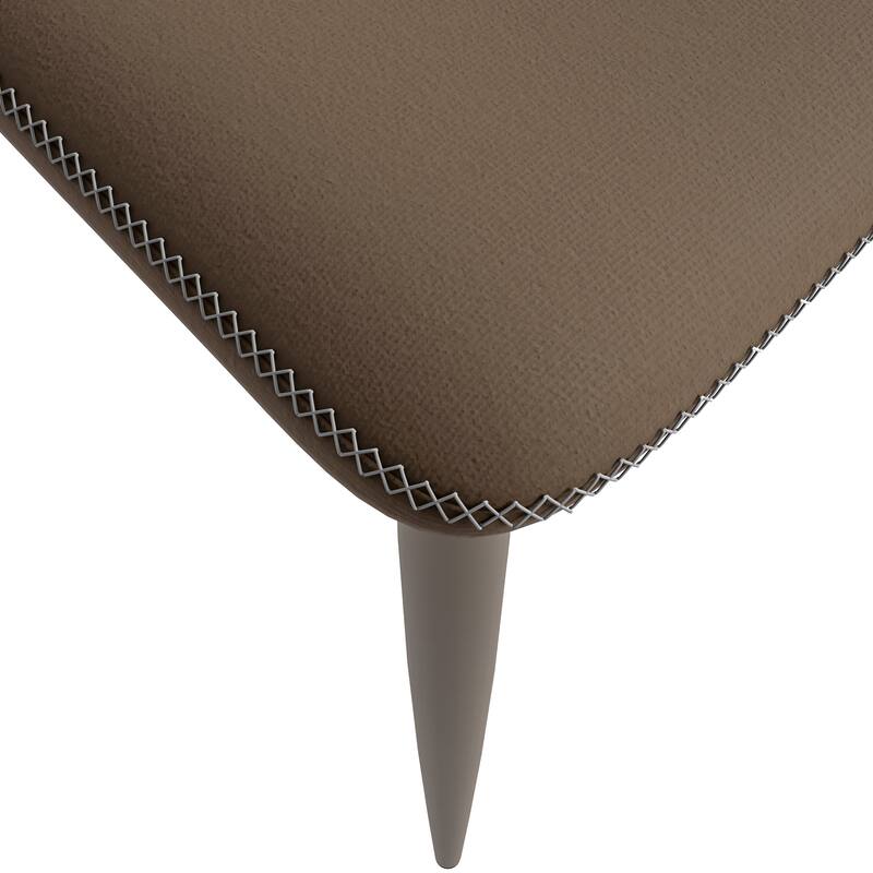 Upholstered Dining Chair in Fabric with Iron Legs Mosaic Series Set of 2