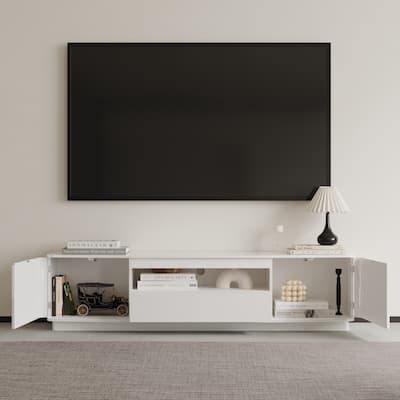 70" Floating TV Stand Inch Entertainment Center with Storage Cabinets