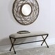 preview thumbnail 7 of 7, Uttermost Firth 48" Wide Iron Framed Fabric Upholstered Bench